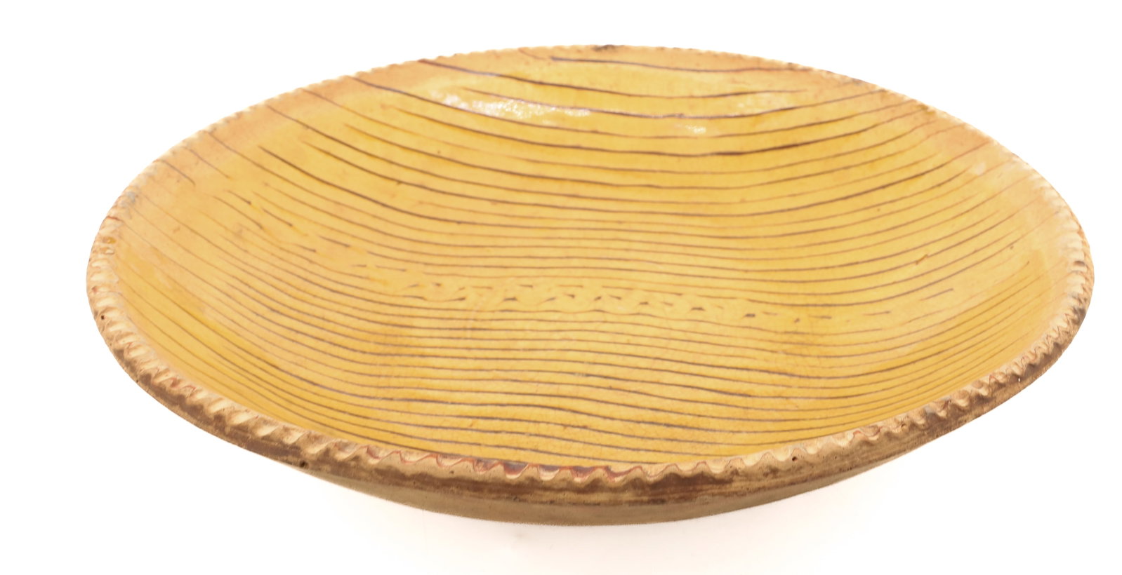 ANTIQUE ENGLISH SLIPWARE DISH (1 of 6)