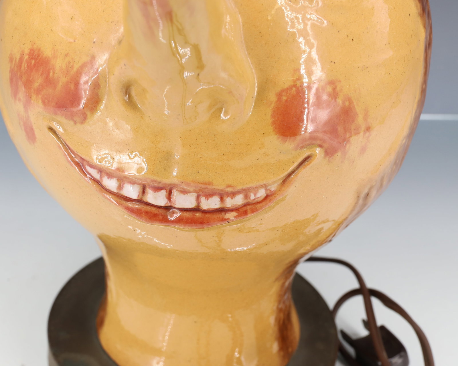POTTERY FACE JUG LAMP - 7