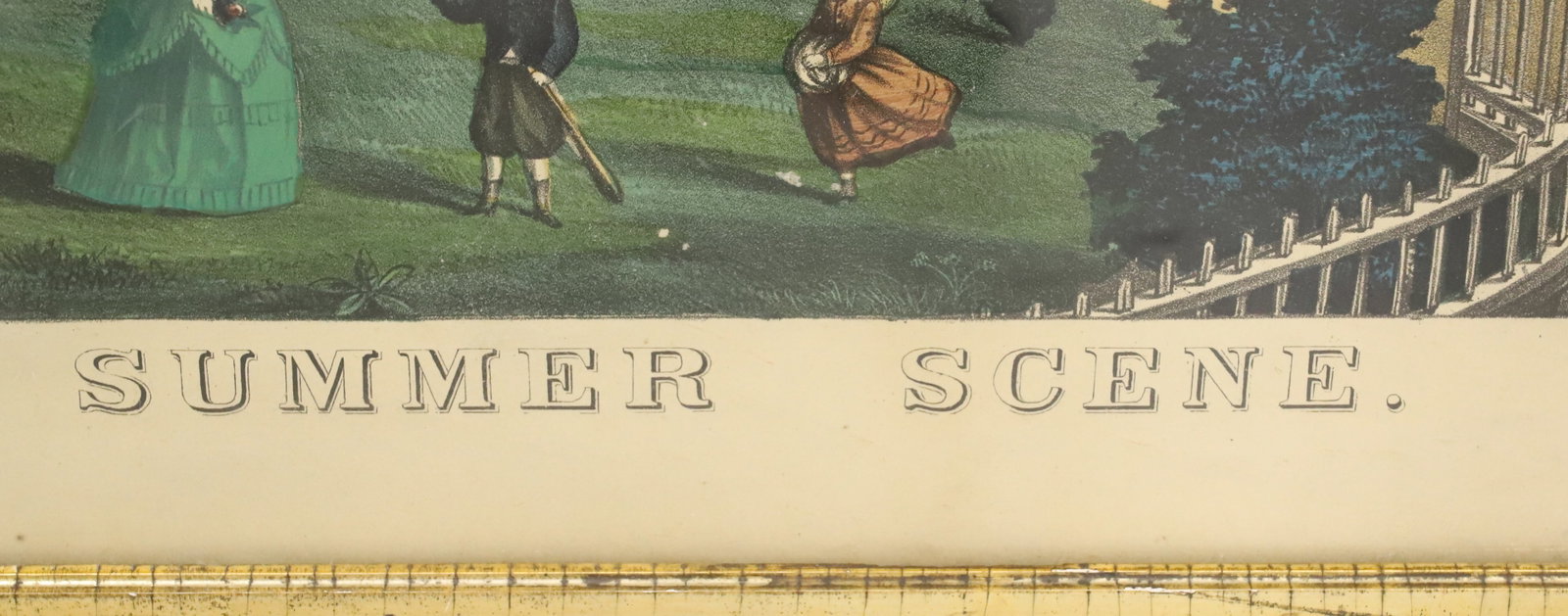 SUMMER SCENE FRAMED LITHOGRAPH - 6