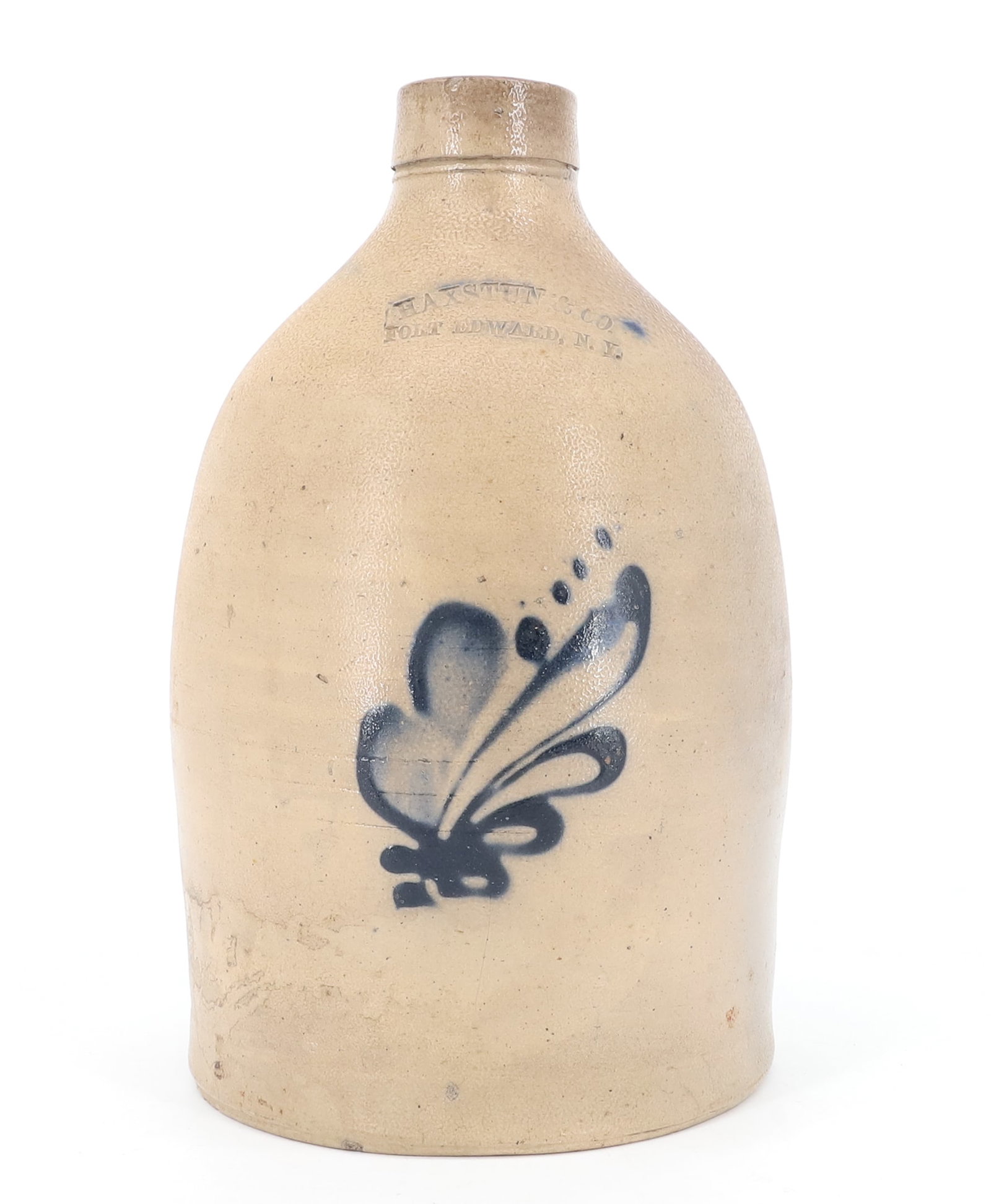 FORT EDWARD, NY DECORATED STONEWARE JUG (1 of 7)