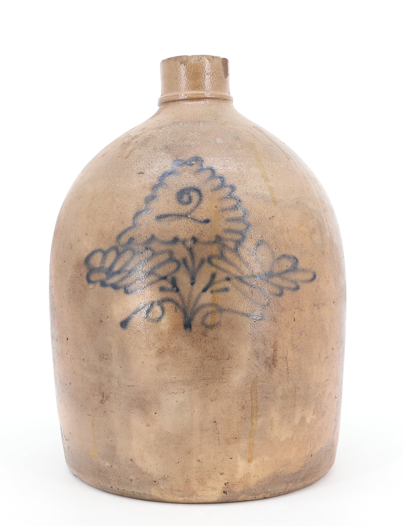 ROCHESTER, NY BLUE DECORATED JUG (1 of 7)