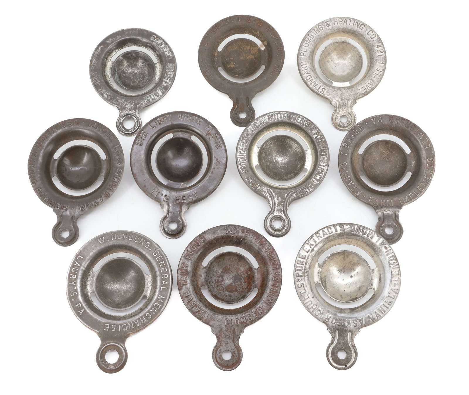 LOT OF (10) ADVERTISING EGG SEPARATORS (1 of 4)