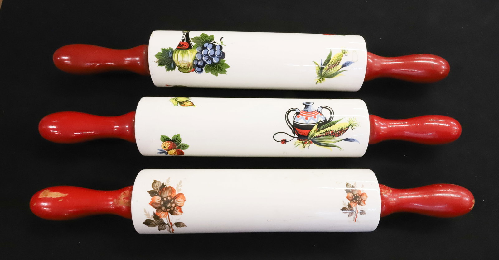 (3) CERAMIC ROLLING PINS