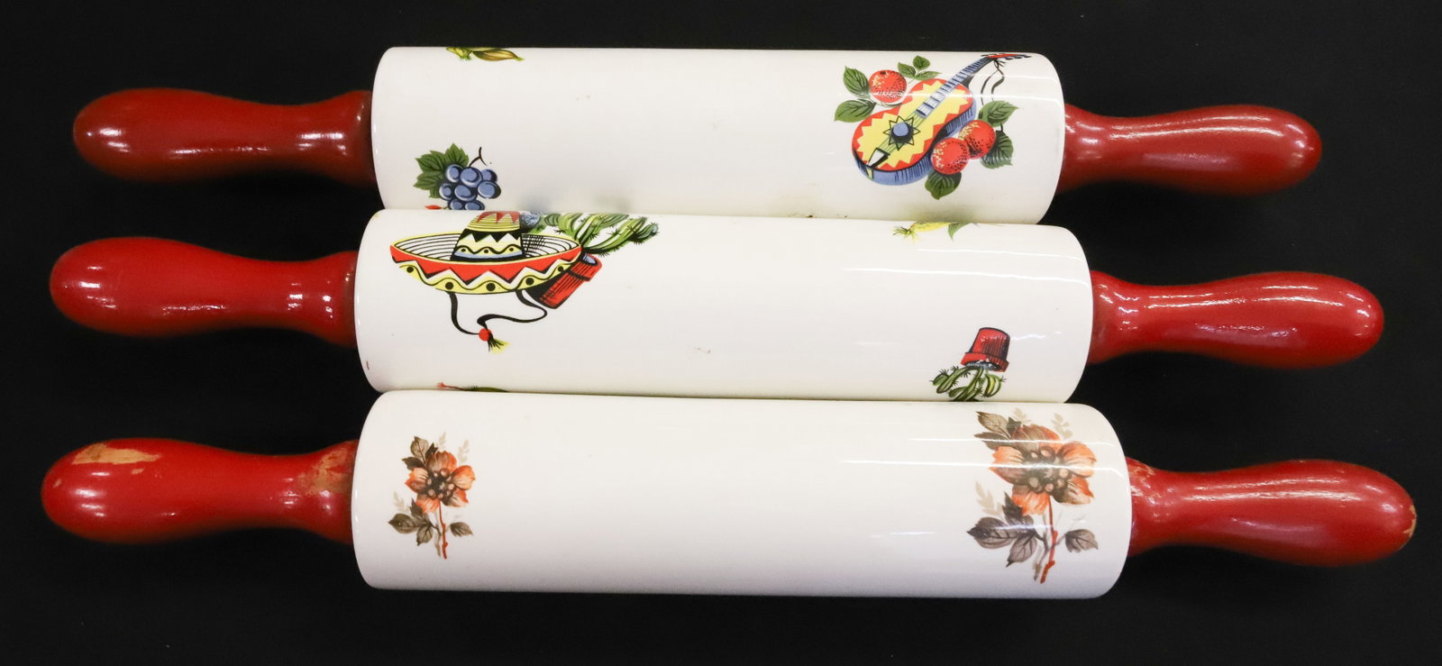 (3) CERAMIC ROLLING PINS - 2
