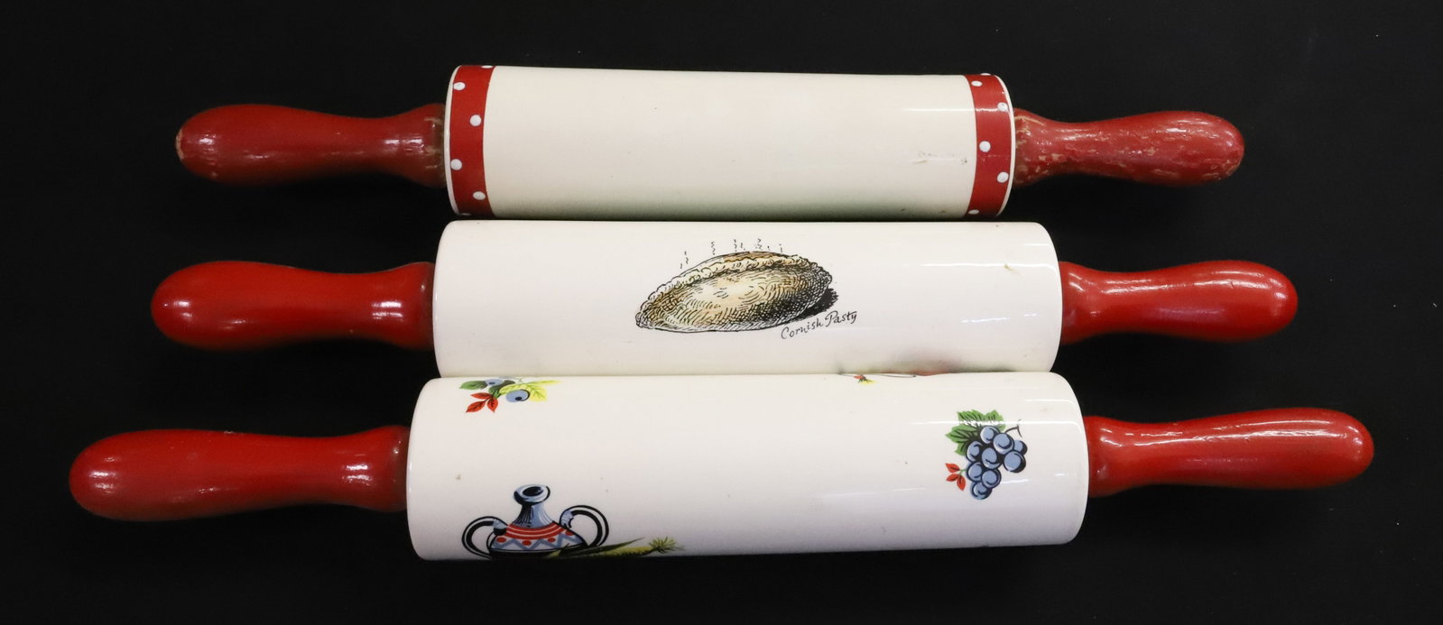 (3) CERAMIC ROLLING PINS - 3