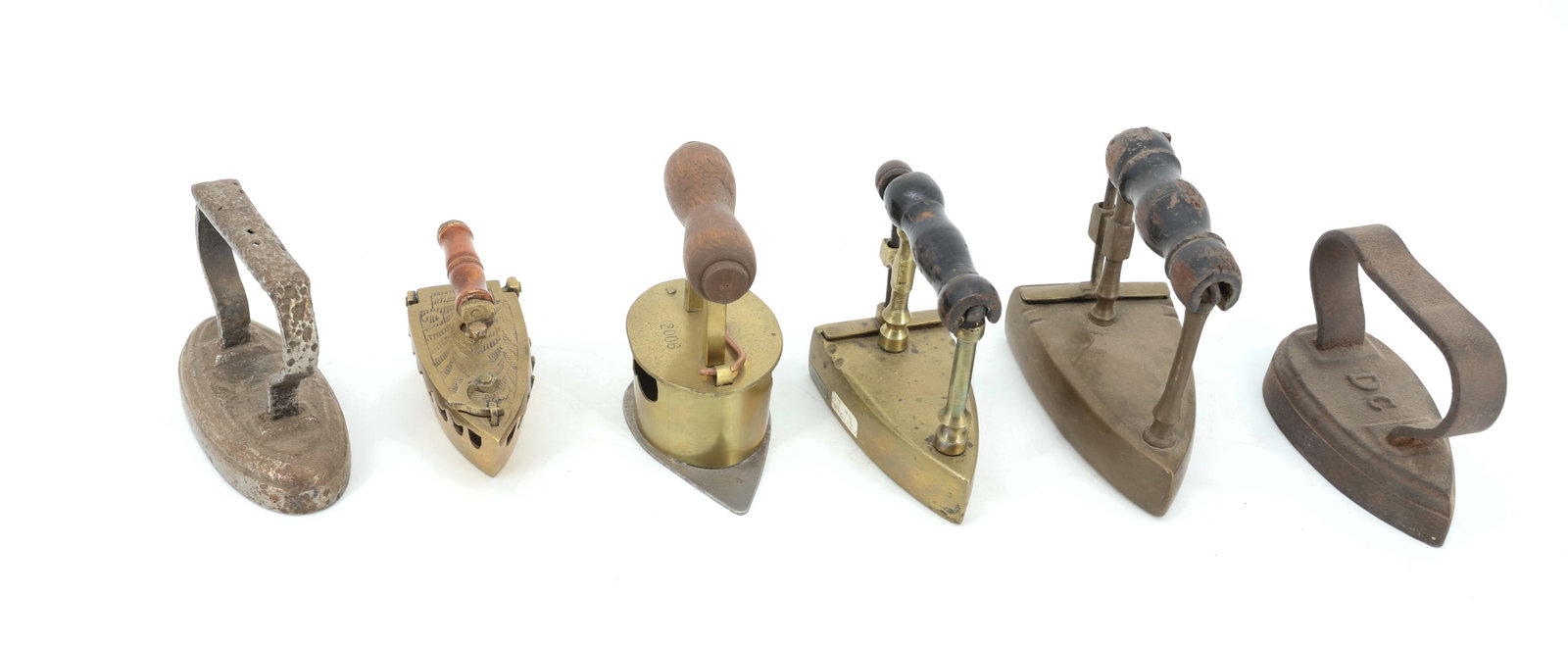 LOT OF (6) MINIATURE ANTIQUE IRONS (1 of 6)