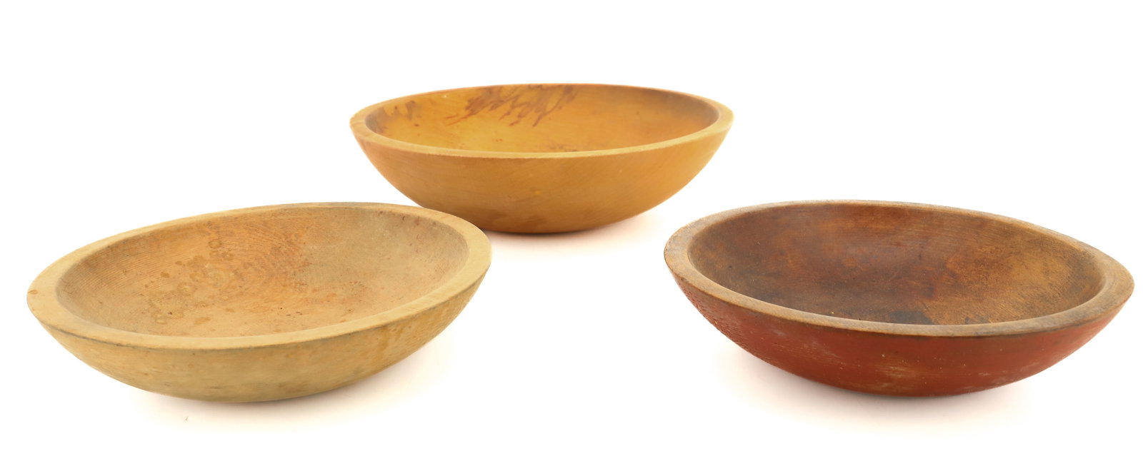 LOT OF (3) WOODEN BOWLS (1 of 4)
