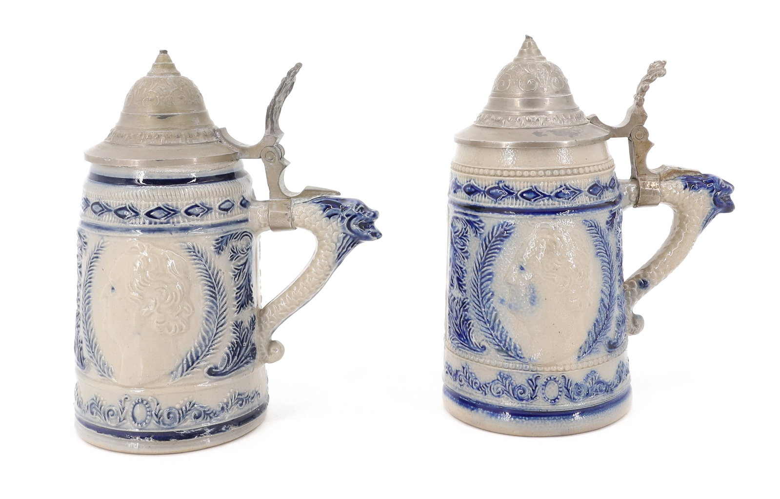 (2) WHITE'S UTICA STONEWARE STEINS (1 of 6)