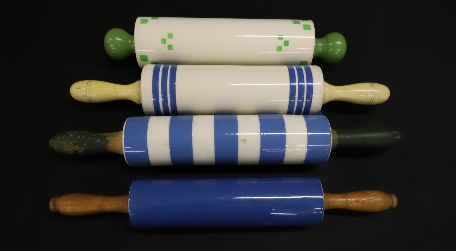 (4) CERAMIC ROLLING PINS, CORNISHWARE