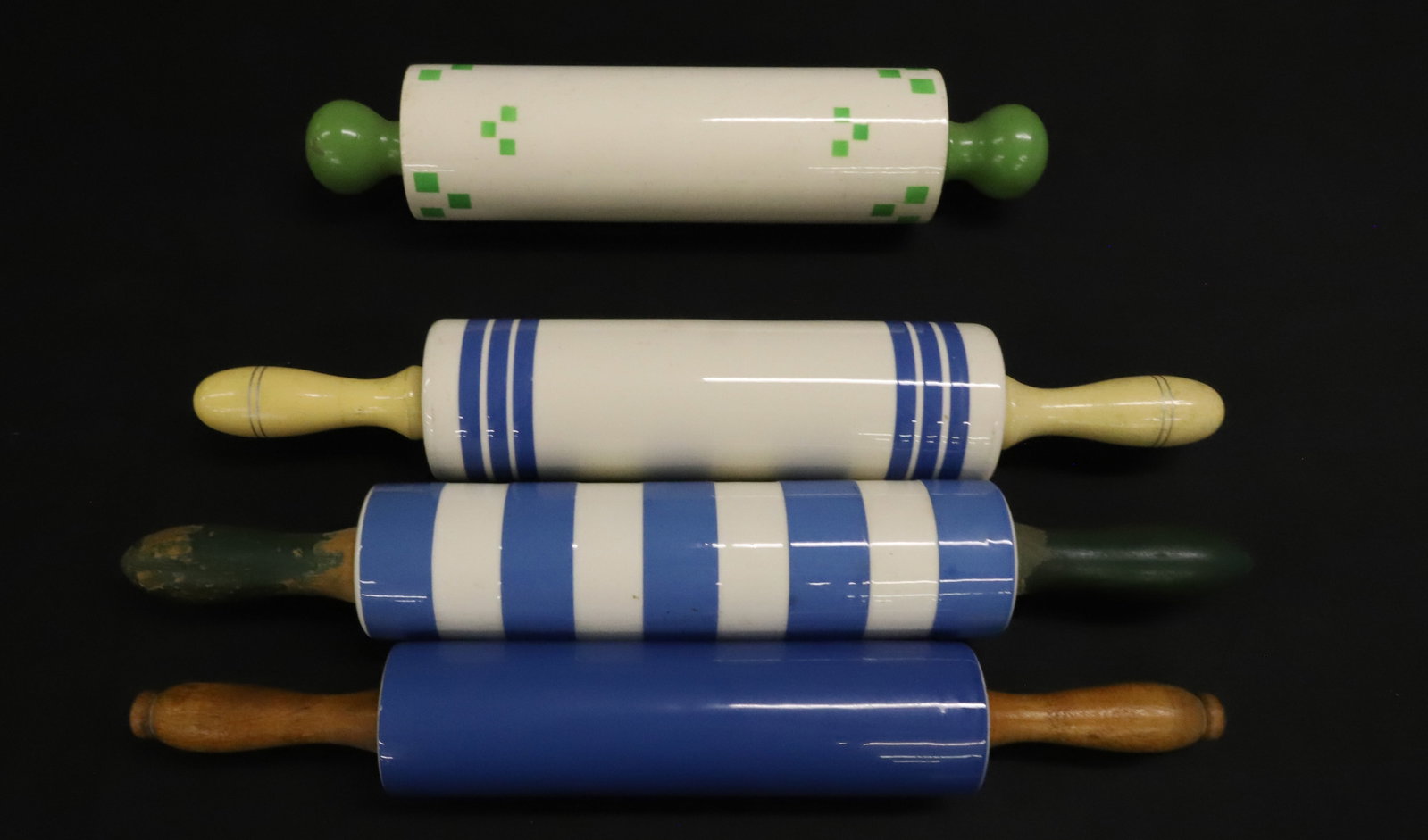 (4) CERAMIC ROLLING PINS, CORNISHWARE - 4