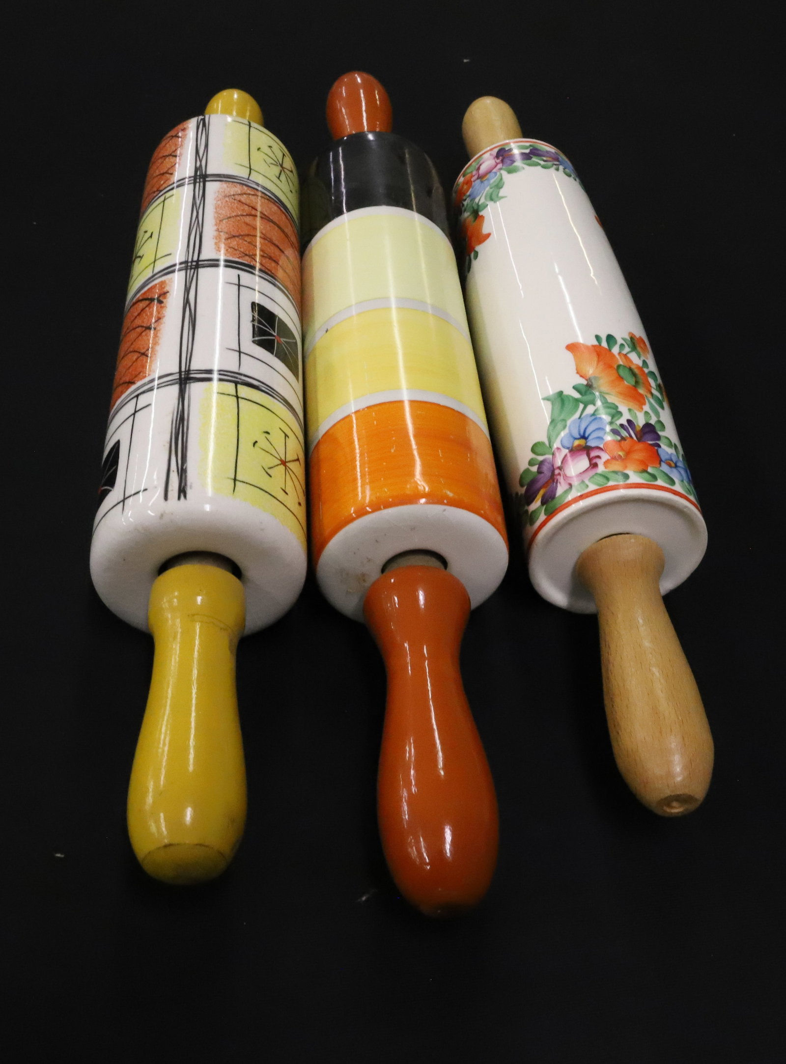 (3) CERAMIC ROLLING PINS - 3