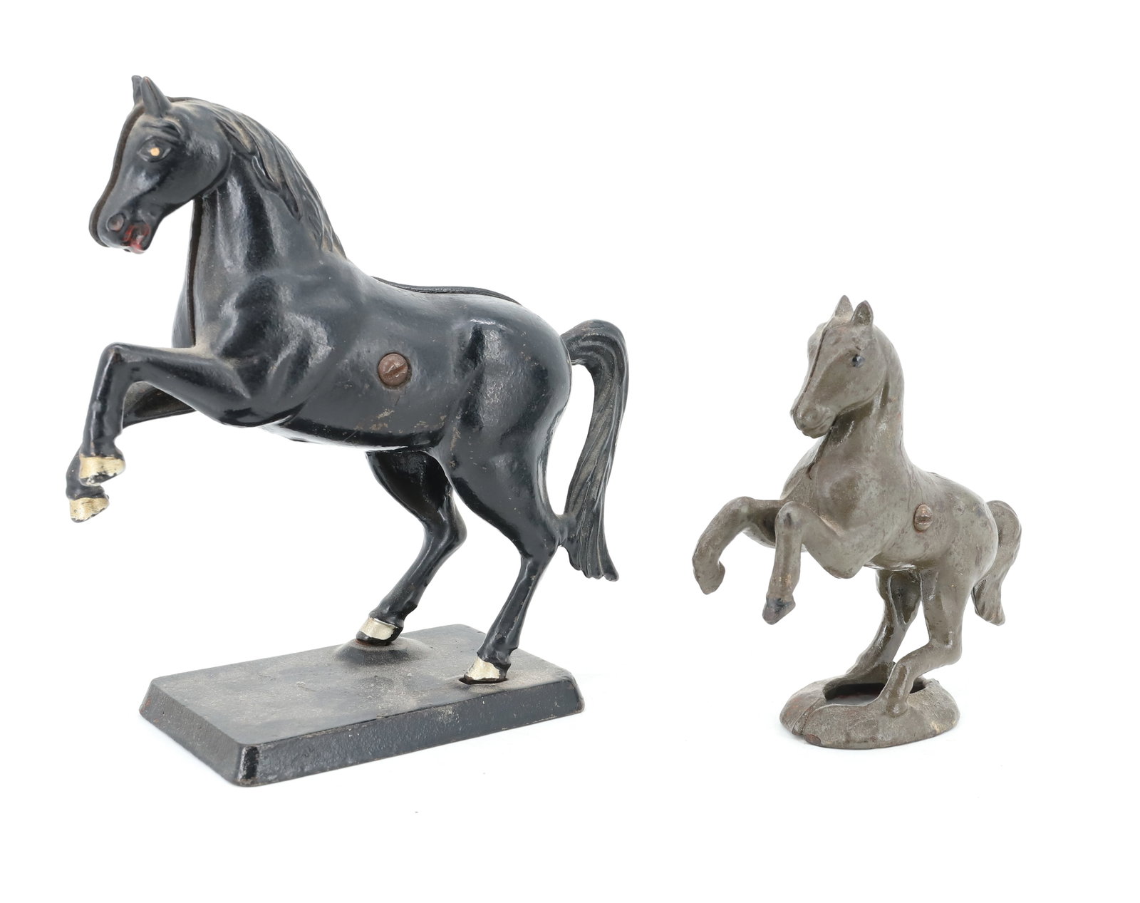 (2) CAST IRON HORSE BANKS (1 of 4)