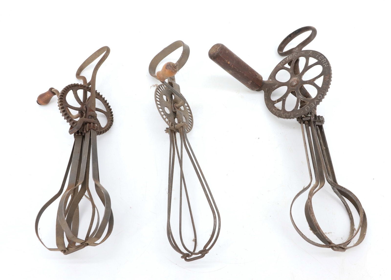 (3) ANTIQUE EGG BEATERS - 2