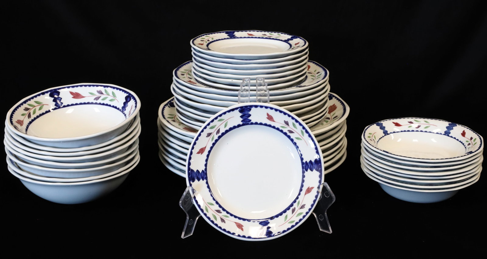"ADAMS" LANCASTER PATTERN PLATES / BOWLS, SERVICE FOR (8) (1 of 3)