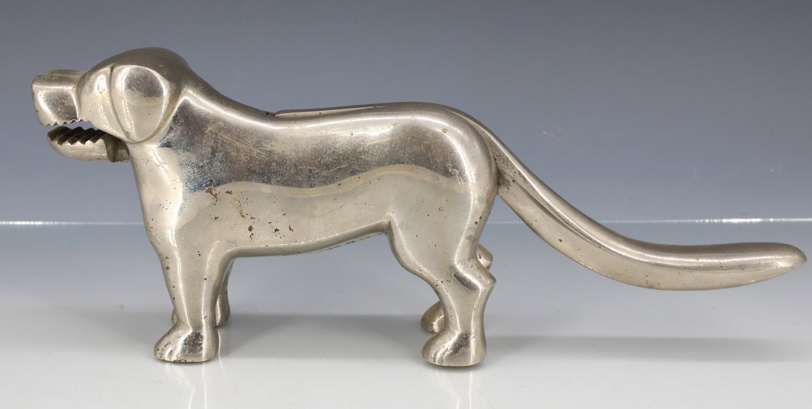 DOG NUTCRACKER IN NICKEL - 2