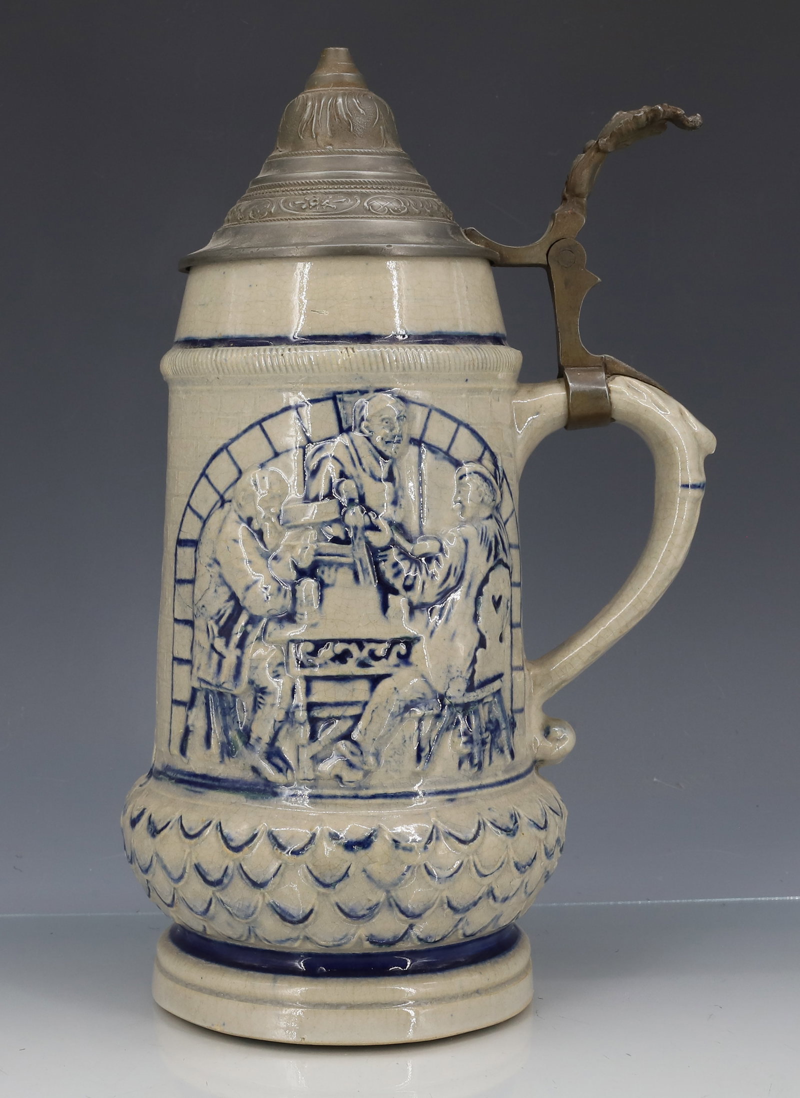 WHITE'S UTICA STONEWARE STEIN, TANKARD (1 of 6)