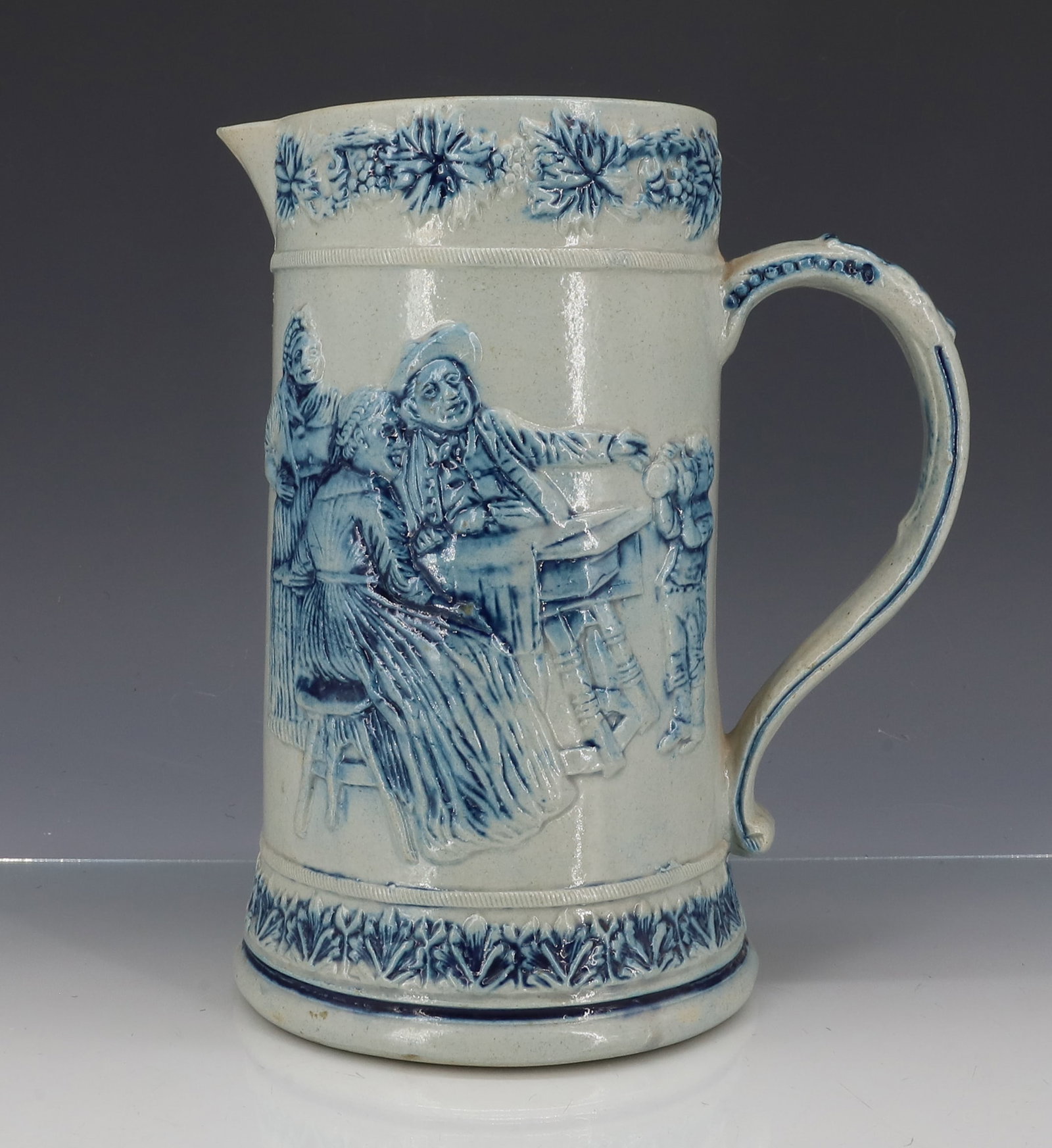 TALL WHITE'S UTICA STONEWARE PITCHER (1 of 6)