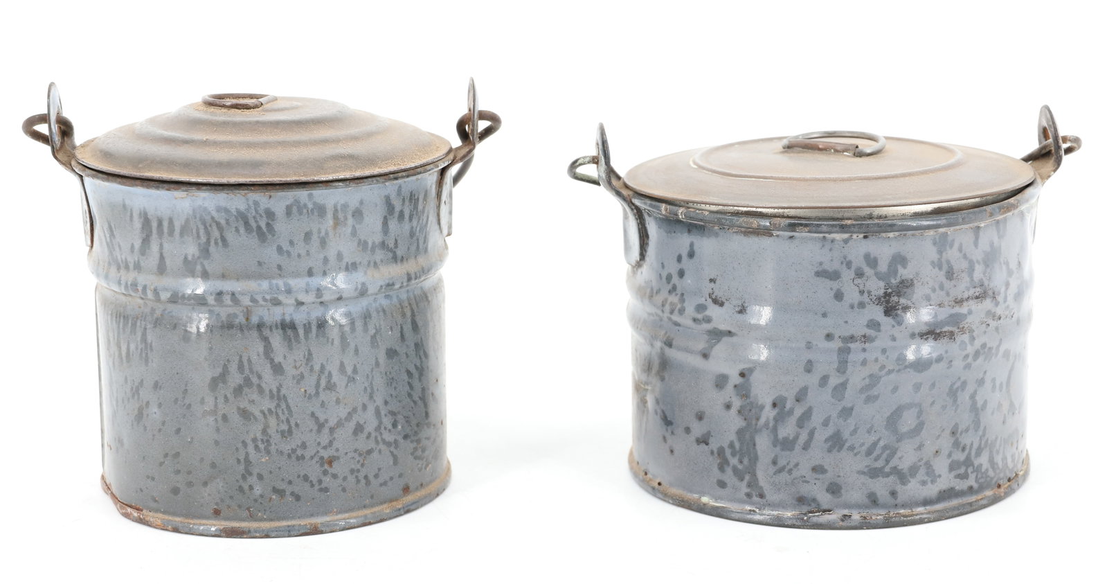 (2) GRAY AGATE BERRY PAILS - 4