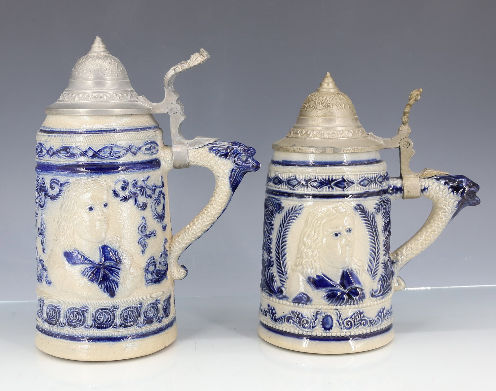 (2) WHITE'S UTICA STONEWARE STEINS (1 of 6)