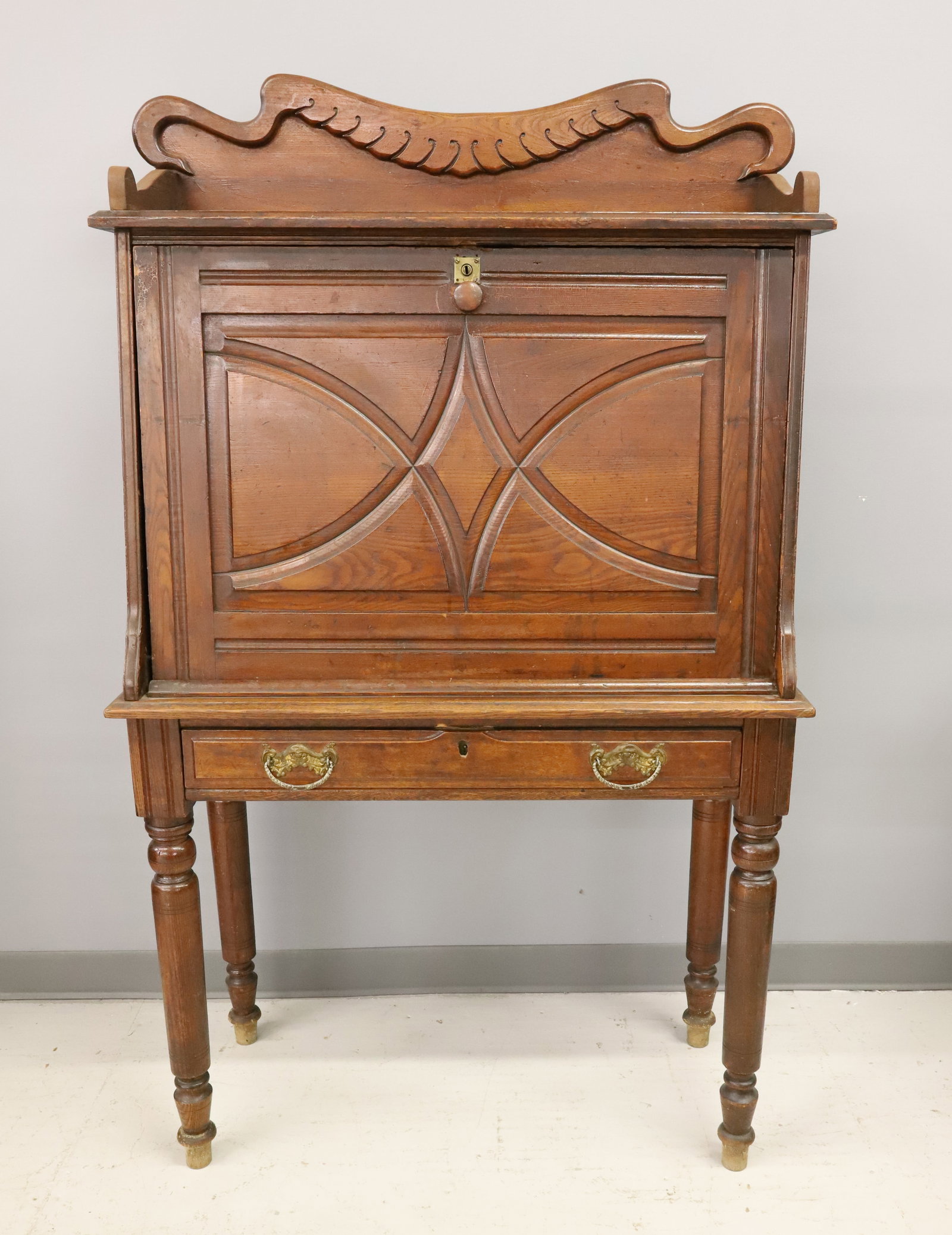 ART NOUVEAU-STYLE DROP FRONT DESK (1 of 7)