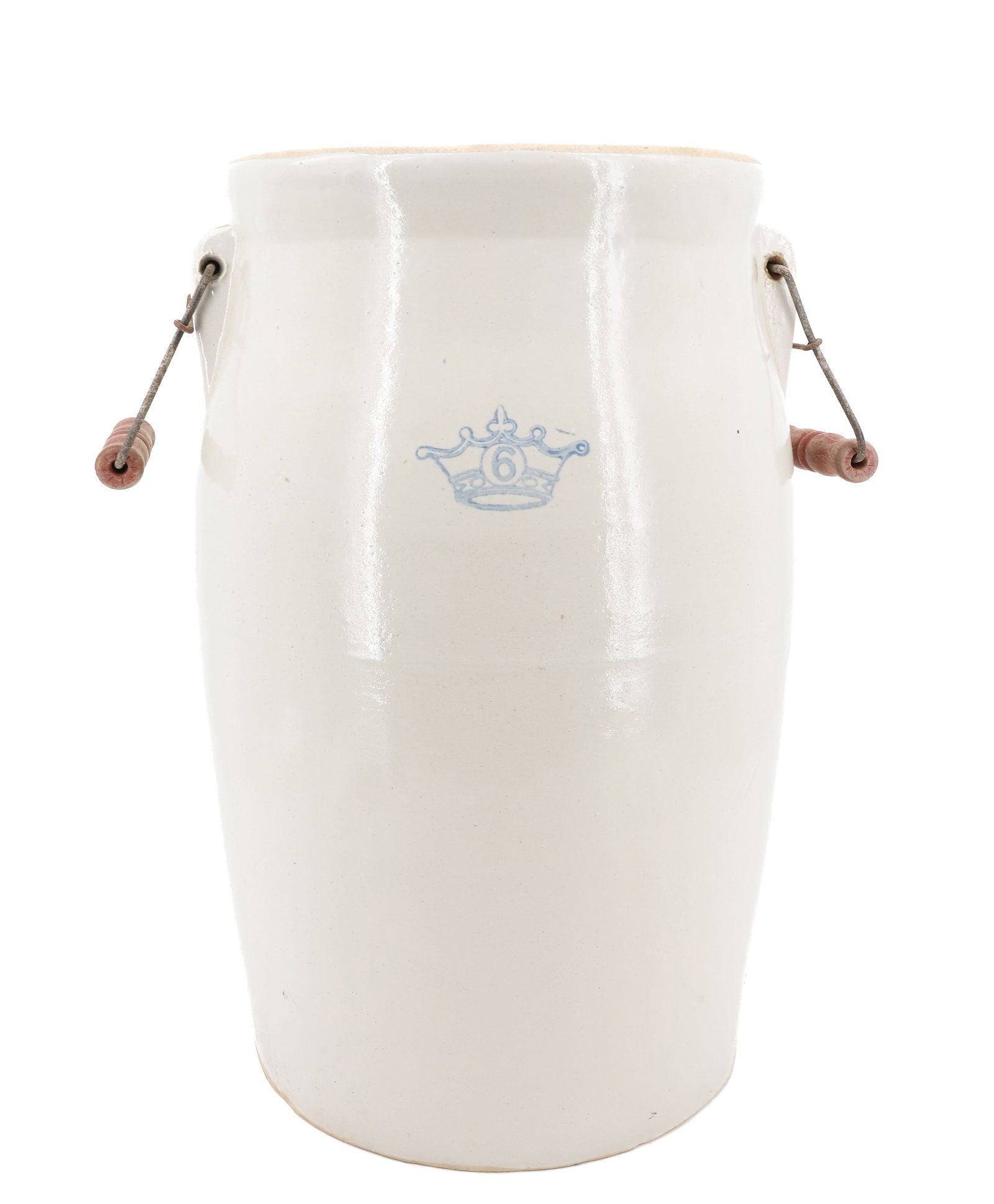 SIX-GALLON STONEWARE BUTTER CHURN (1 of 7)