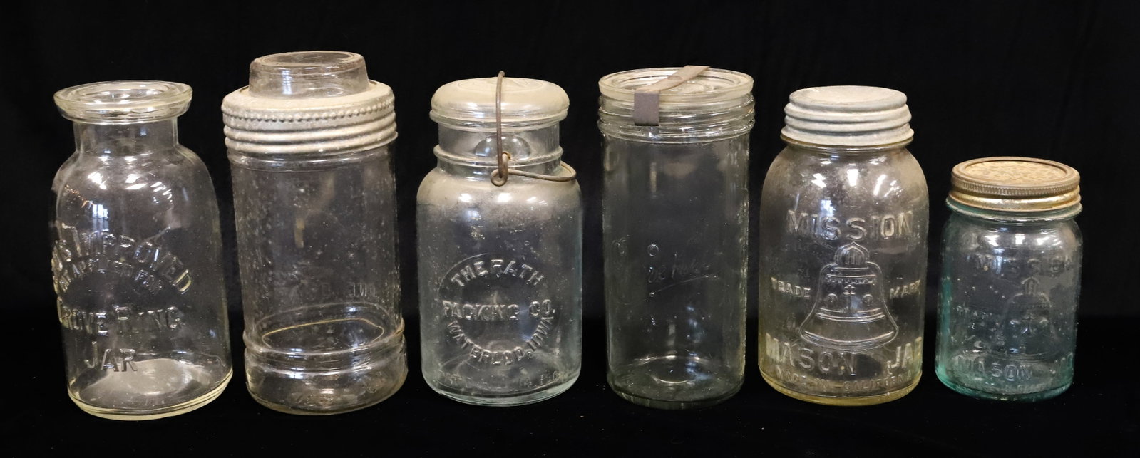 LOT OF (6) VINTAGE FRUIT / CANNING JARS (1 of 11)