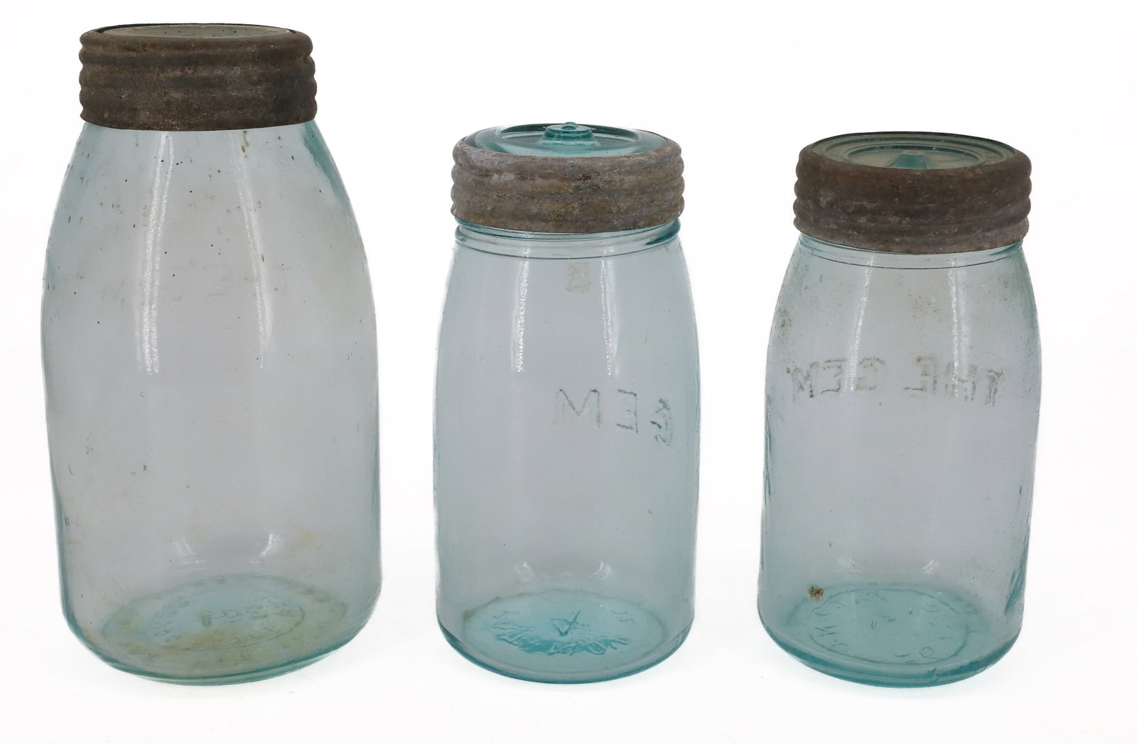 (3) GEM FRUIT JARS - 2