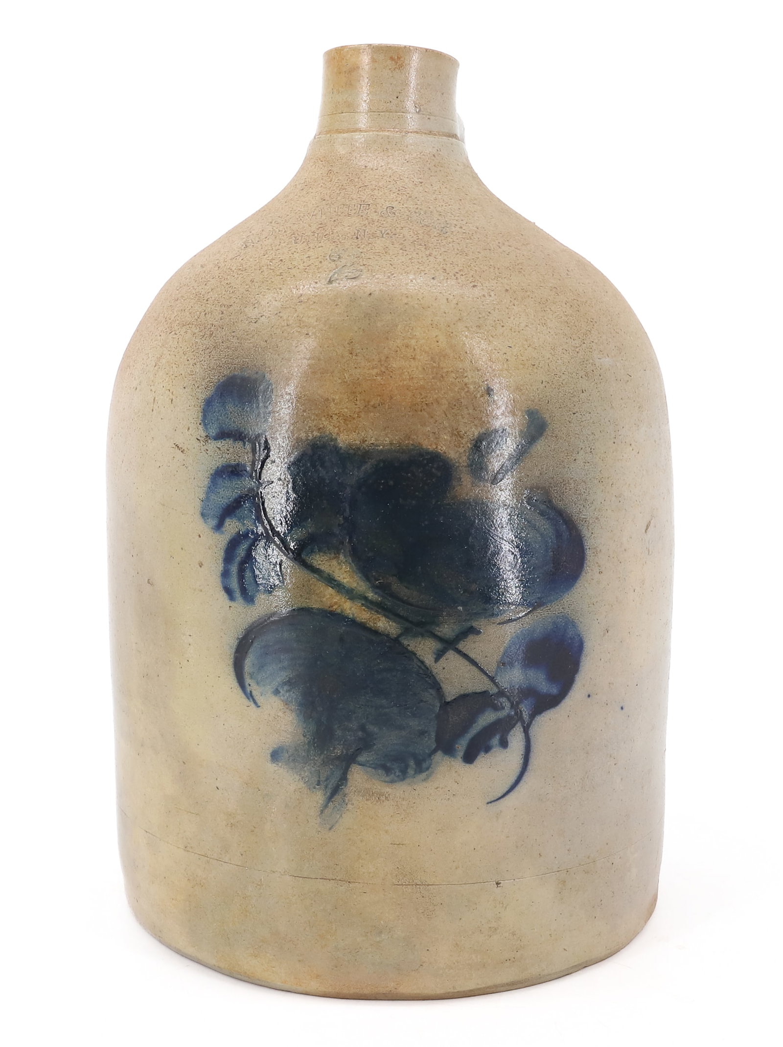 TWO-GALLON "UTICA, NY" DECORATED JUG (1 of 7)
