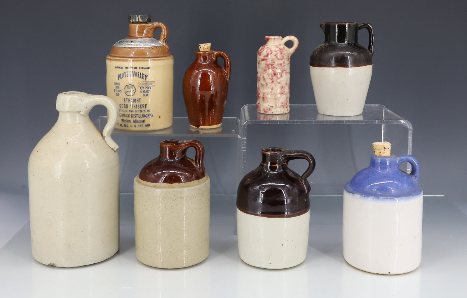 LOT OF MINIATURE STONEWARE JUGS (1 of 5)