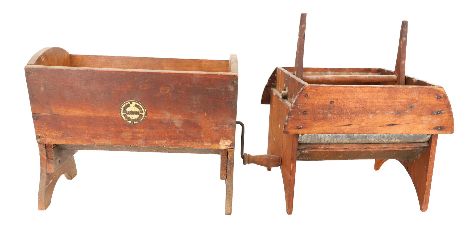 (2) 19TH C. WOODEN FLOUR SIFTERS (1 of 8)