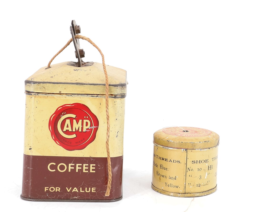(2) TIN LITHO THREAD HOLDERS - 2
