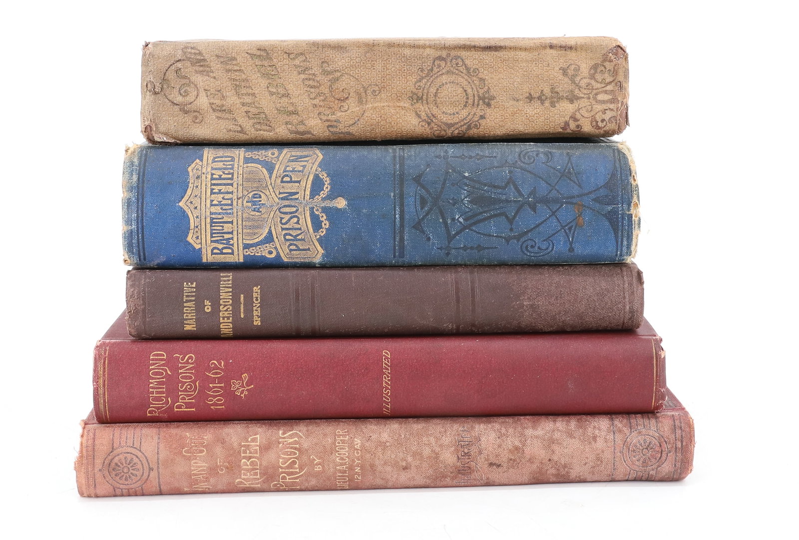 LOT OF (5) CIVIL WAR-RELATED PRISON BOOKS (1 of 4)