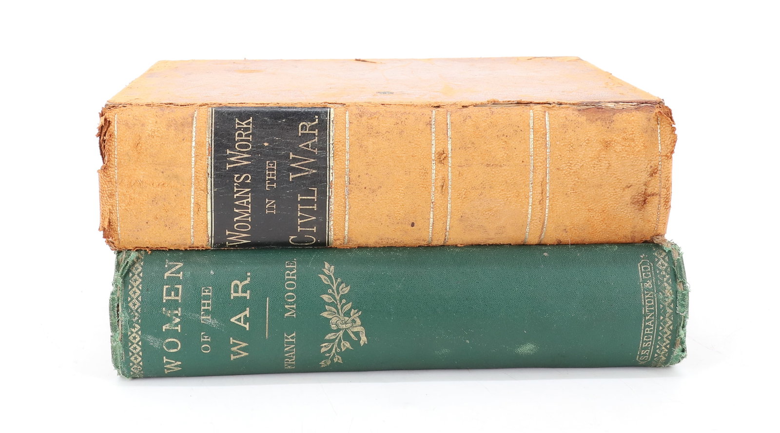 (2) CIVIL WAR-RELATED WOMEN IN WAR: WOMAN'S WORK IN THE CIVIL WAR (1867). WOMEN OF THE WAR (1867). PLEASE READ CAREFULLY - ITEMS MUST BE PAID FOR THROUGH LIVE AUCTIONEERS OR WITH CASH OR CHECK IN PERSON - Terms for Purchasing and
