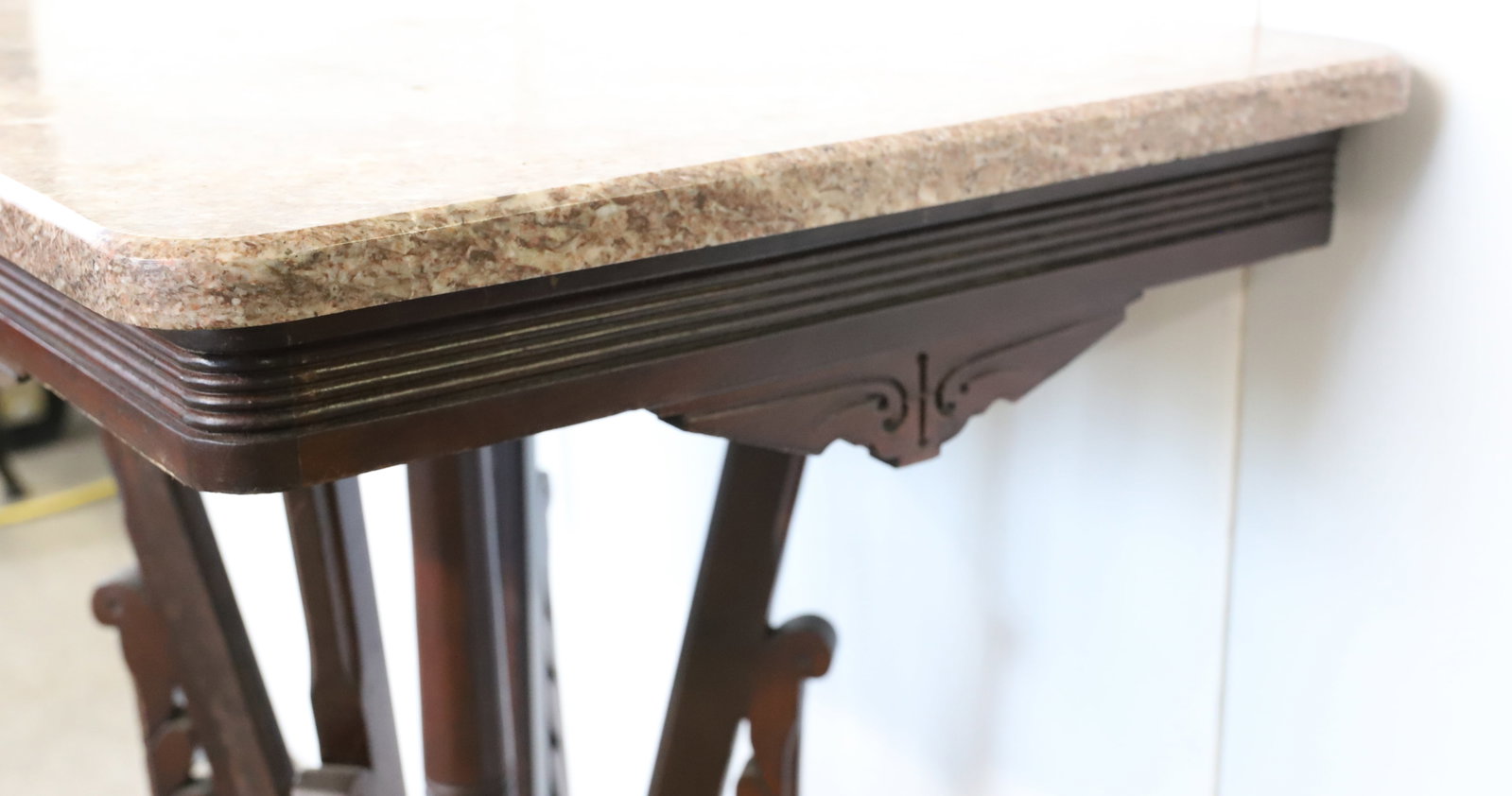 VICTORIAN MARBLE TOP TABLE - 4