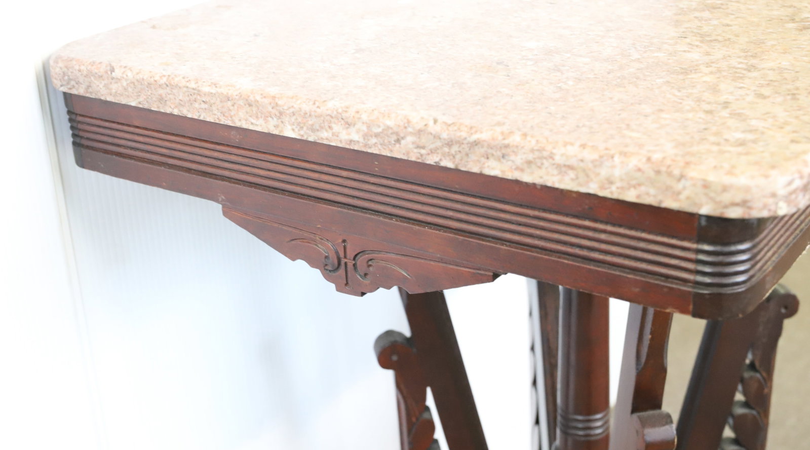 VICTORIAN MARBLE TOP TABLE - 5