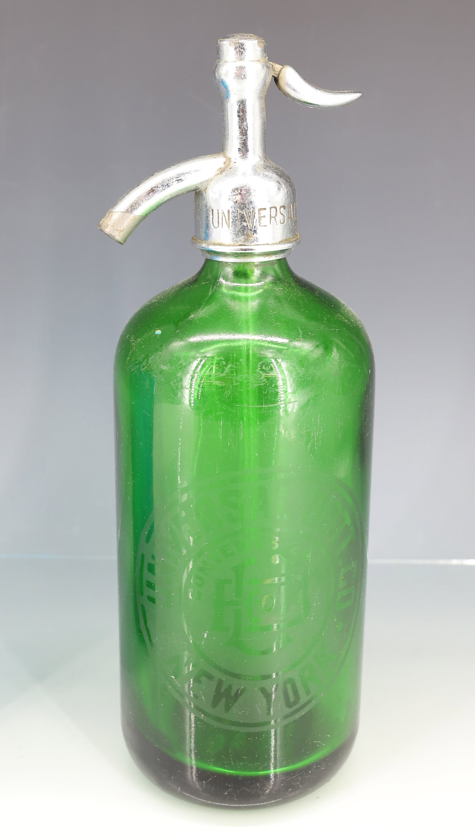 (2) COLORED SELTZER BOTTLES - 4