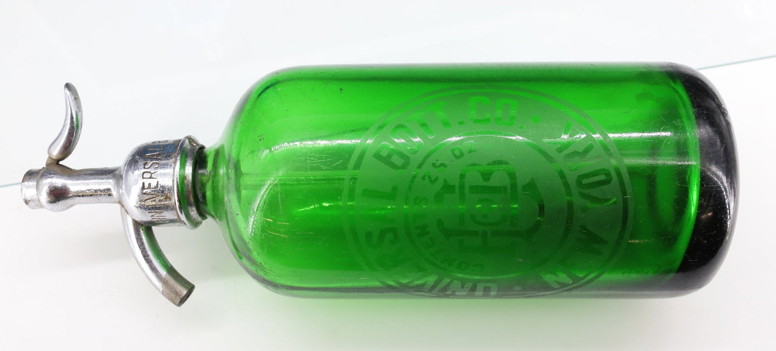(2) COLORED SELTZER BOTTLES - 5