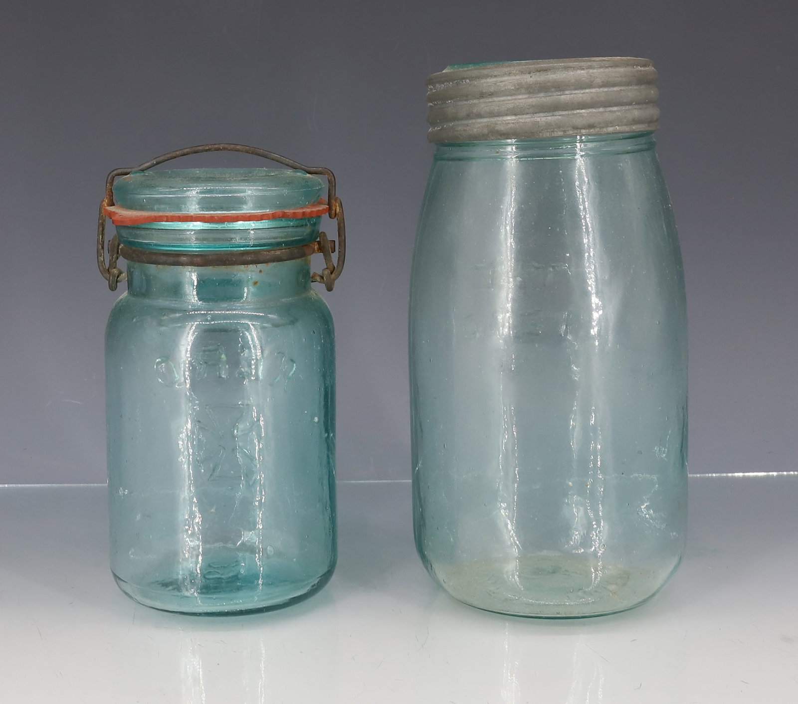 (2) "HERO" FRUIT JARS - 2