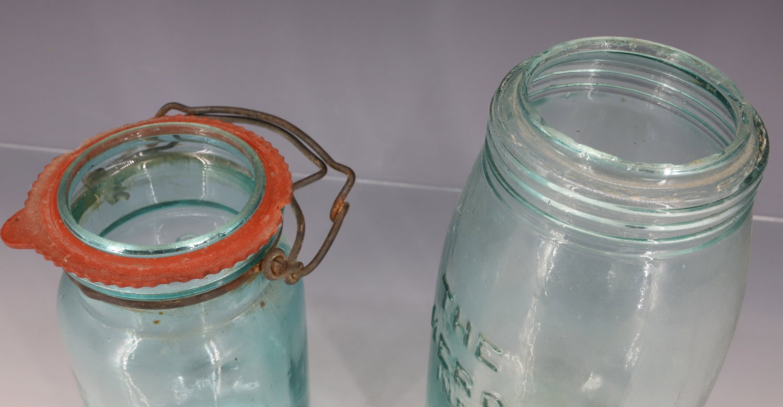 (2) "HERO" FRUIT JARS - 5