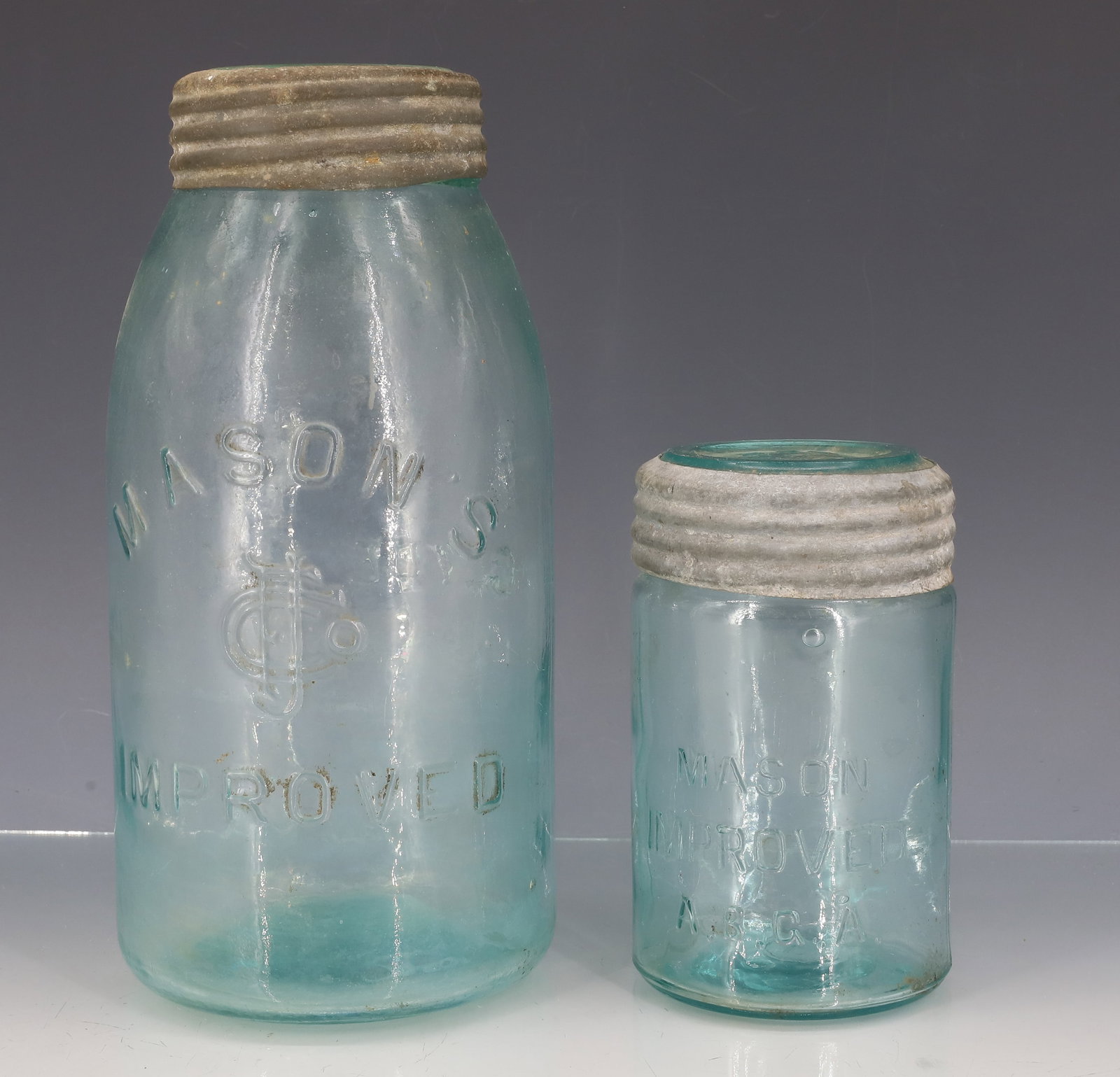 (2) MASON'S IMPROVED FRUIT JARS (1 of 6)