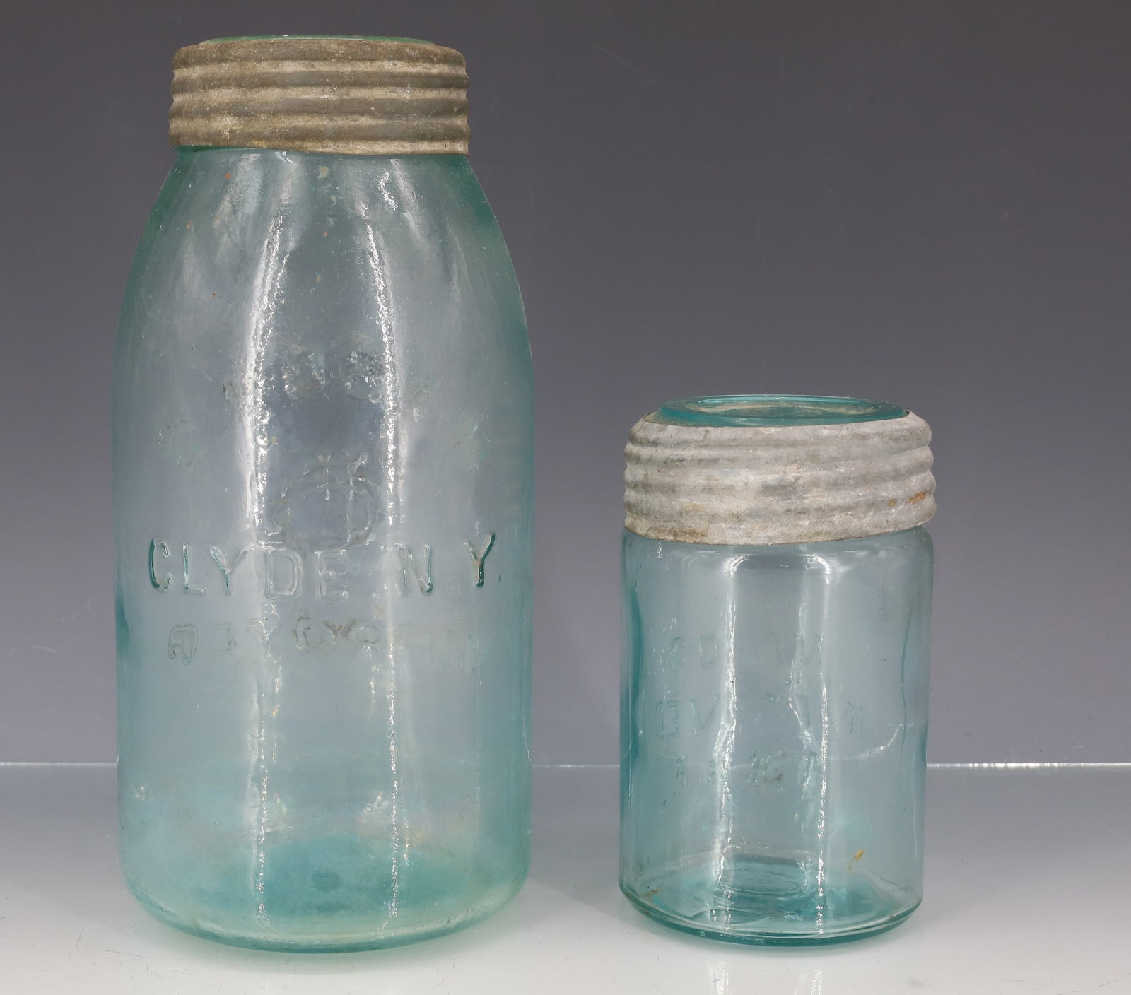 (2) MASON'S IMPROVED FRUIT JARS - 2