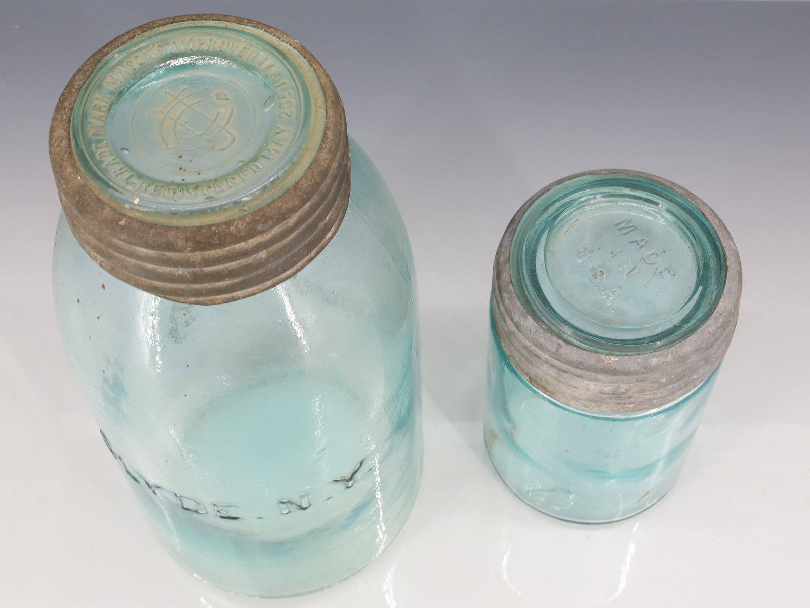(2) MASON'S IMPROVED FRUIT JARS - 3