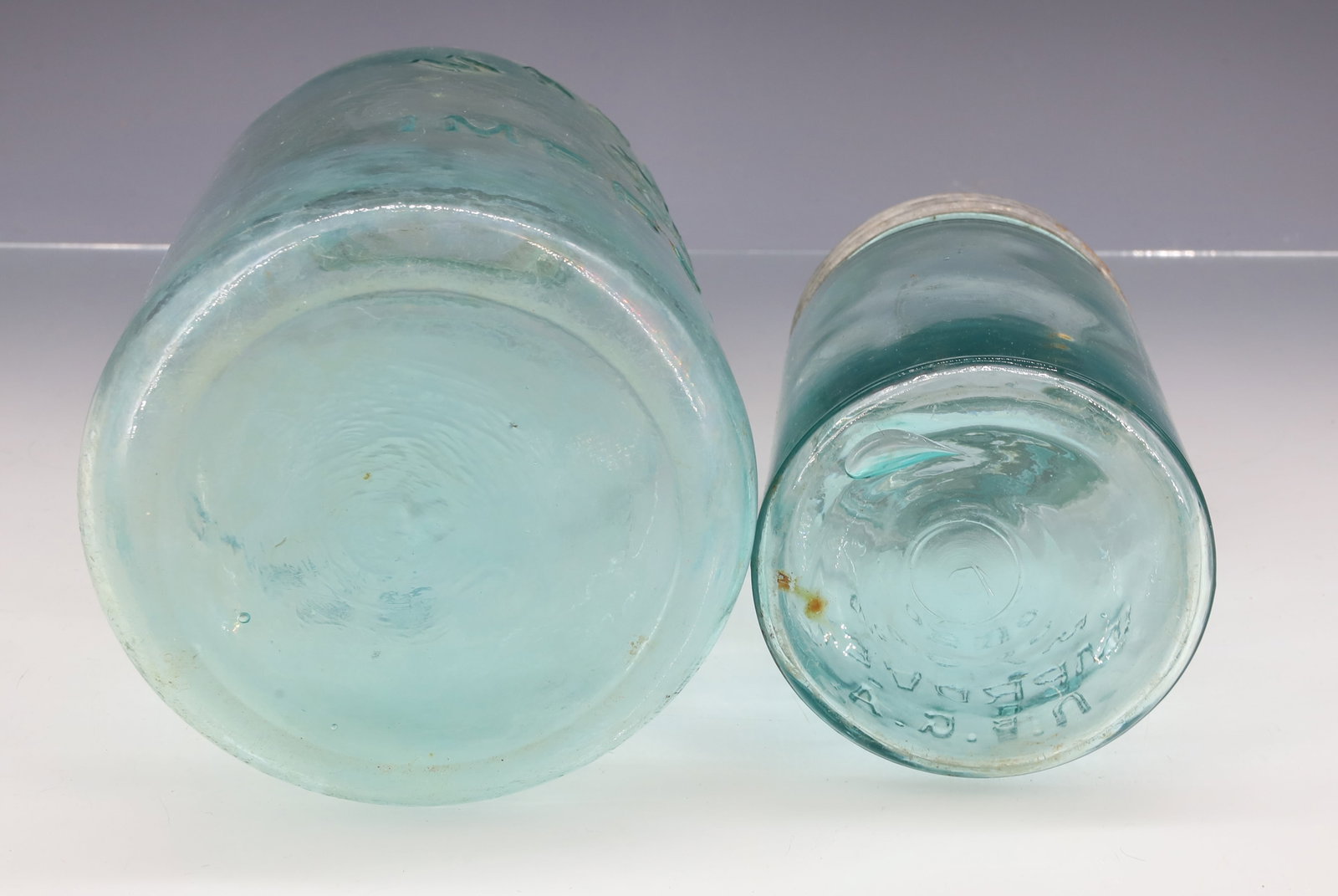 (2) MASON'S IMPROVED FRUIT JARS - 4