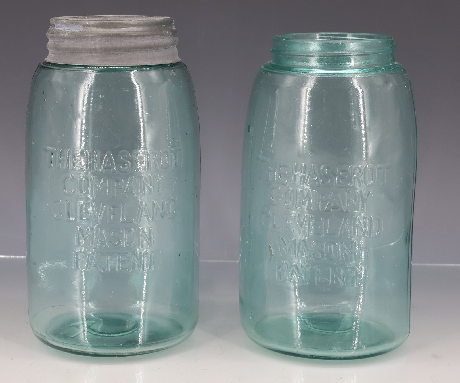 (2) "THE HASEROT COMPANY" FRUIT JARS (1 of 5)
