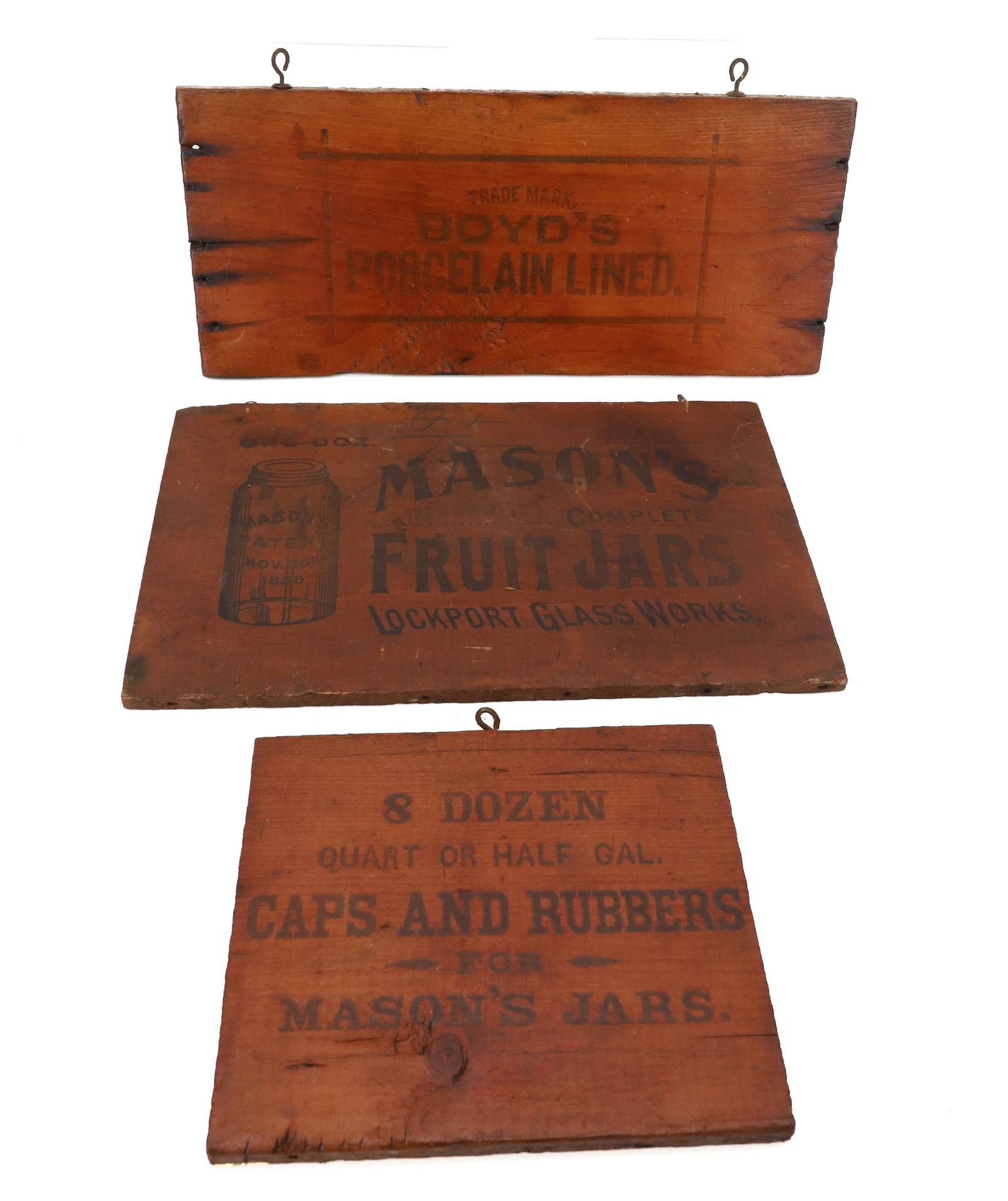 (3) FRUIT JAR CRATE ADVERTISEMENTS (1 of 3)