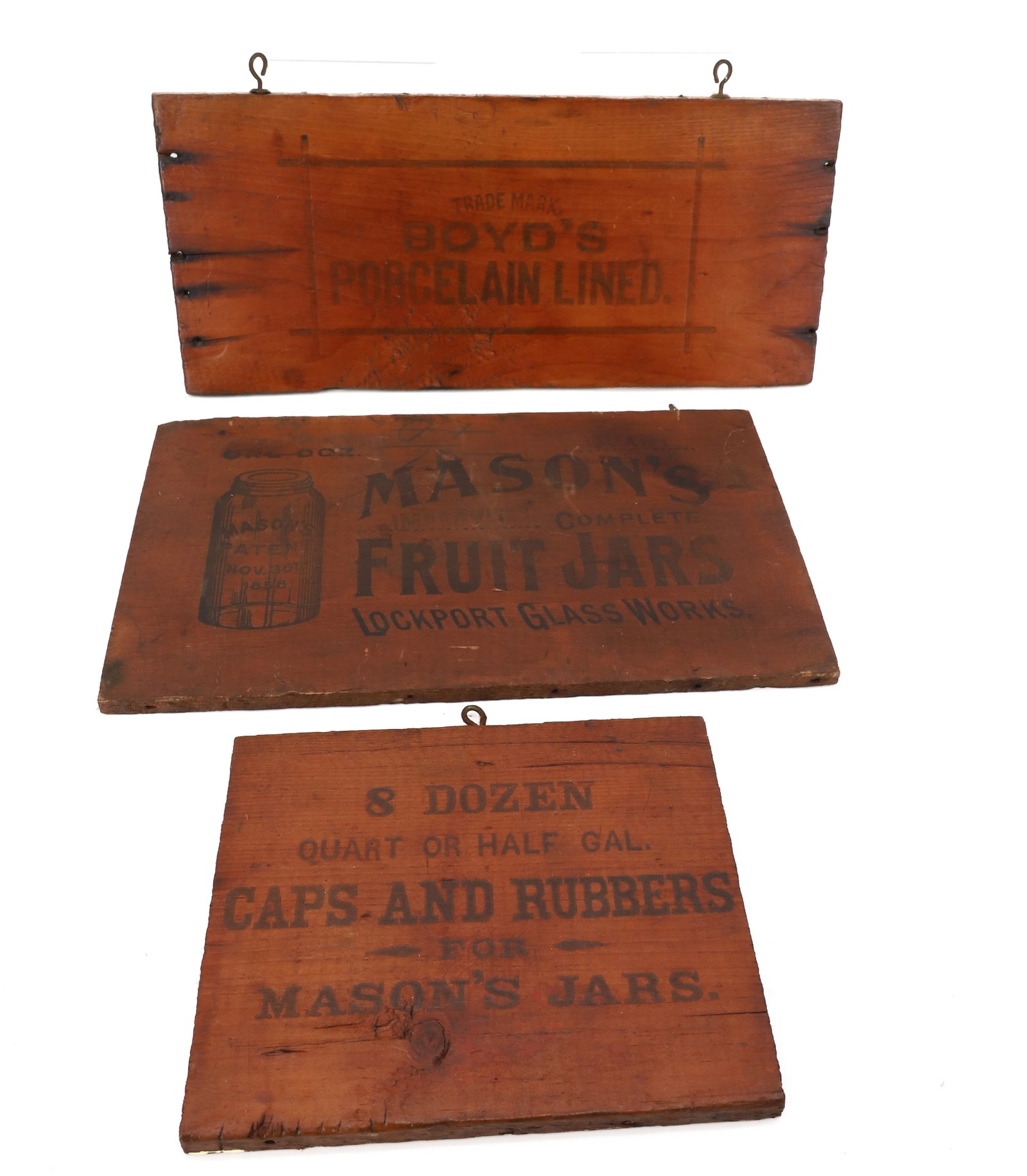 (3) FRUIT JAR CRATE ADVERTISEMENTS - 2