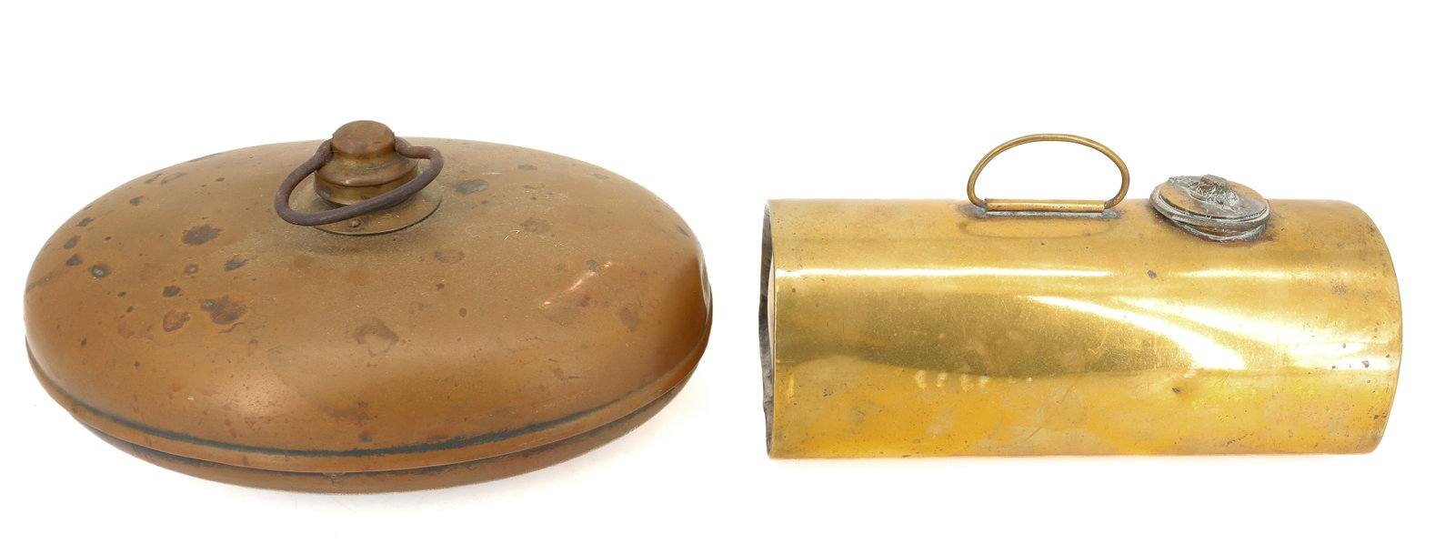 (2) BRASS / COPPER FOOT WARMERS / BED WARMERS (1 of 5)