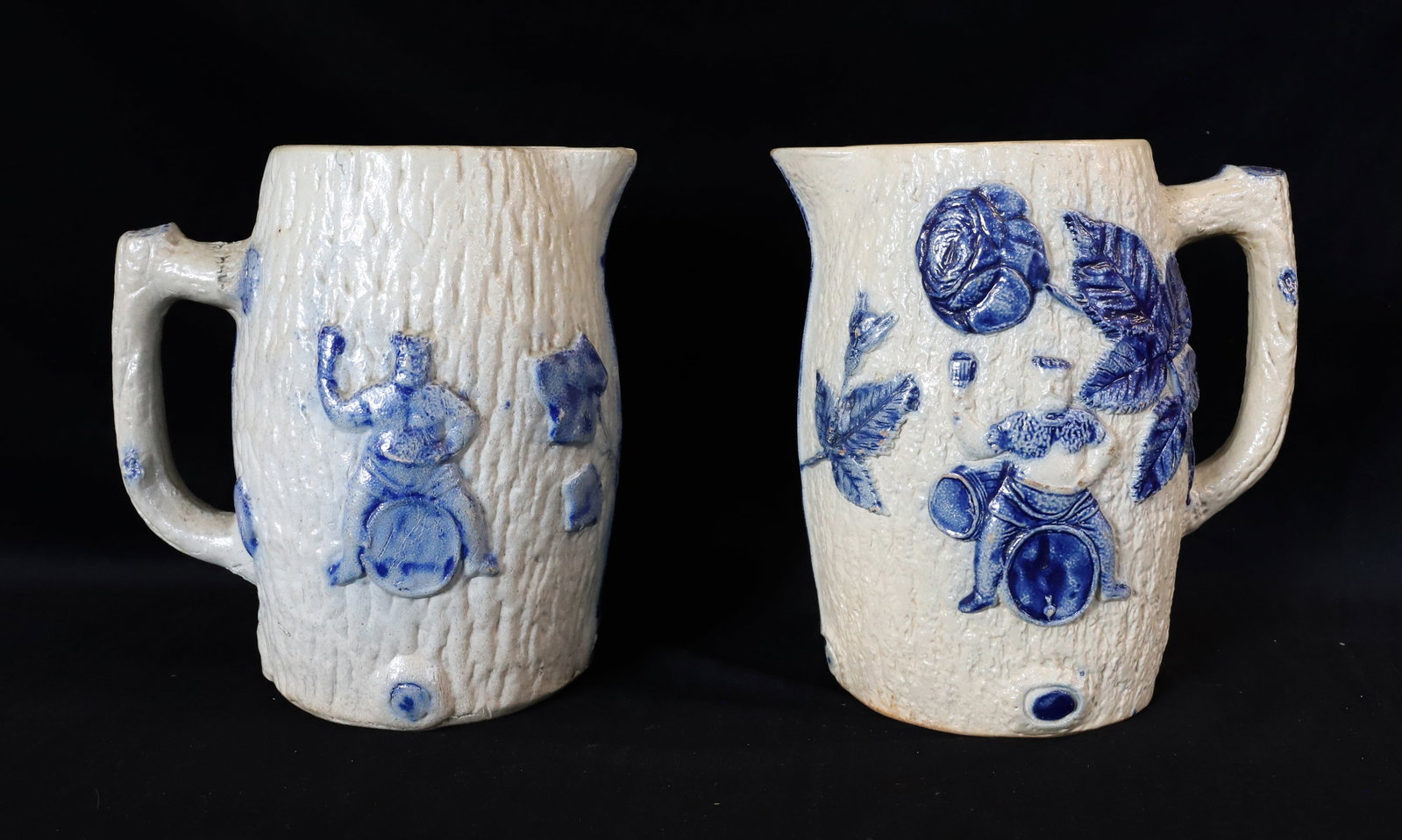 (2) WHITE'S UTICA STONEWARE PITCHERS (1 of 6)