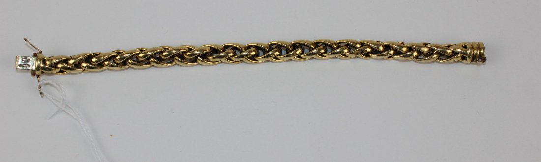 18K GOLD BRACELET: MARKED 750 "CHIMENTO"Â DESIGNED 21.7 DWT GOLD BRACELET 8"