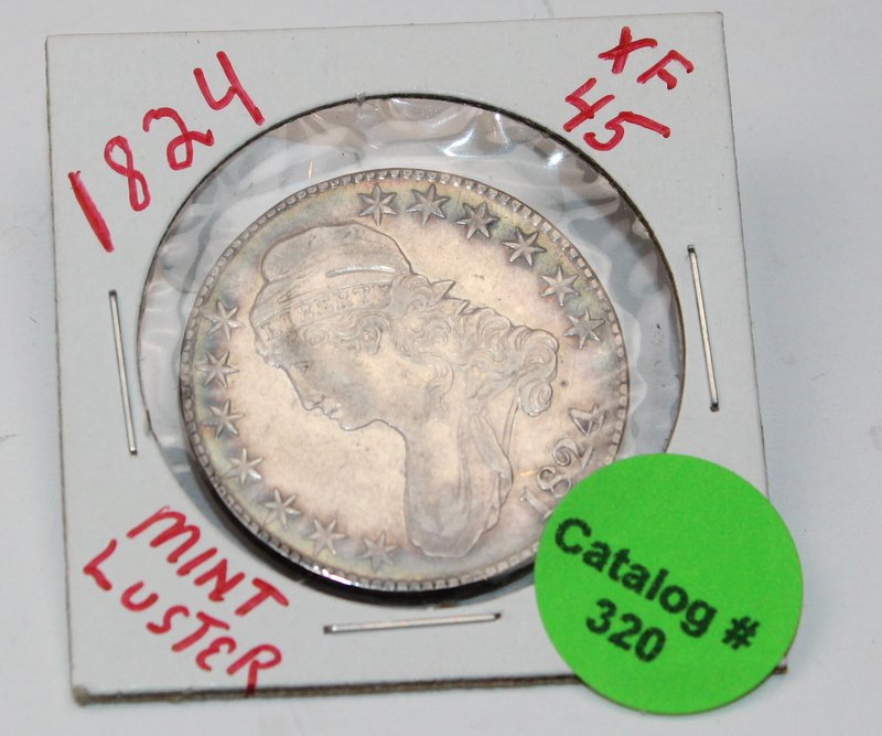 1824 CAPPED BUST HALF: 1824 CAPPED BUST HALF